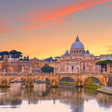 Cityscape,And,Panoramic,View,Of,Old,Bridge,With,Warm,Sunset